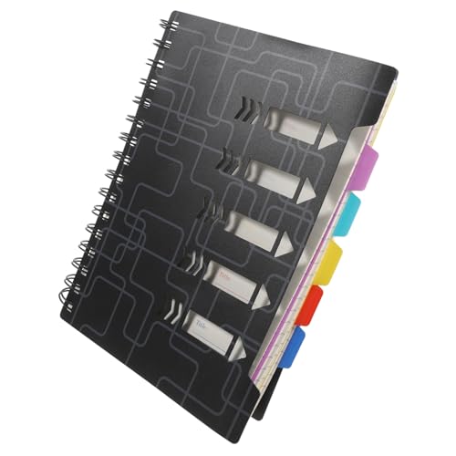 ARTIBETTER Trennseite Spulenbuch spiralblock liniertes Notizbuch Hardcover-Notizbuch Arbeitshefte für Notizen Spiralnotizblock für Jungen für die Schule Schulhefte Eisen Black ARTIBETTER Trennseite Spulenbuch spiralblock liniertes Notizbuch Hardcover-Notizbuch Arbeitshefte für Notizen Spiralnotizblock für Jungen für die Schule Schulhefte Eisen Black von Artibetter