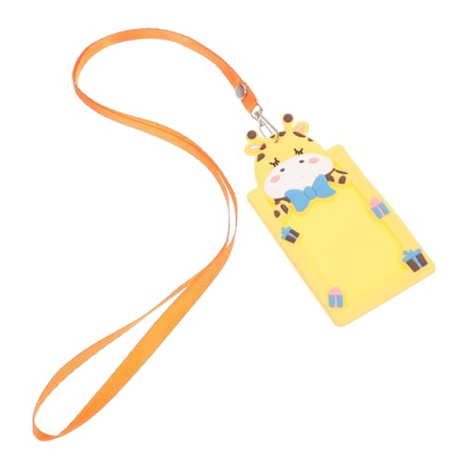 ARTIBETTER Weiche Gummihaube Abzeichen-hülle Niedlicher Ausweishalter Kartenhalter Damen Lehrerausweishalter Brieftasche Für Kartenhalter Id -halter Ausweishalter Aus Kunststoff Pvc Yellow von Artibetter