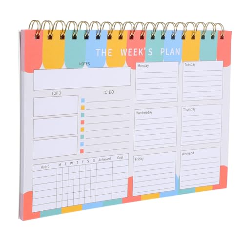 ARTIBETTER Wochenplaner Notizblock Notizbuch Arbeitsplaner Wochenjournal Tagesplaner Wochenplanung Journal Planer Wochenkalender To Do Planer To Do Pad Terminplaner Tagesplaner Eisen von Artibetter