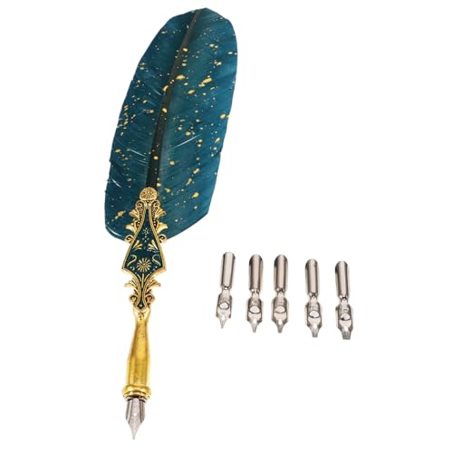 Artibetter 1 Satz Federkiel-Set Malerei Tauchstift Bausatz Federtinte alt Und Flüssiger Maskierungsstift Kalligraphie-Übungsstift Retro Quill Stift Federkiel-Kit Plastik Green Artibetter 1 Satz Federkiel-Set Malerei Tauchstift Bausatz Federtinte alt Und Flüssiger Maskierungsstift Kalligraphie-Übungsstift Retro Quill Stift Federkiel-Kit Plastik Green von Artibetter