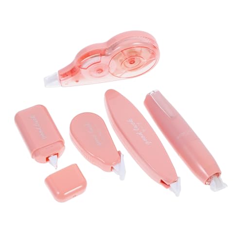 Artibetter 5 Stück Korrekturgürtelanzug Journal Correction Roller Klebebandstifte Zum Handwerk Weißes Klebeband Für Zeitschriften Buchlöschband Taschenrollen -löschband Bandrolle Rosa Plastik von Artibetter