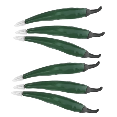 Artibetter 6 Stück Kugelschreiber -Kühlschrankaufkleber ästhetisch Gemüsestift süße Stifte Bunte Stifte Kugelschreiber in Pfefferform Festival-Kugelschreiber Magnet Green von Artibetter