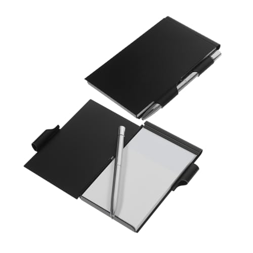 ARTIBETTER Notizbuch aus Metallkarton Notizblock und Stift Taschennotizbuch Taschennotizblock mit Stift Mini-Notizbuch mit Stift kleiner Notizblock Aluminiumlegierung Black ARTIBETTER Notizbuch aus Metallkarton Notizblock und Stift Taschennotizbuch Taschennotizblock mit Stift Mini-Notizbuch mit Stift kleiner Notizblock Aluminiumlegierung Black von Artibetter