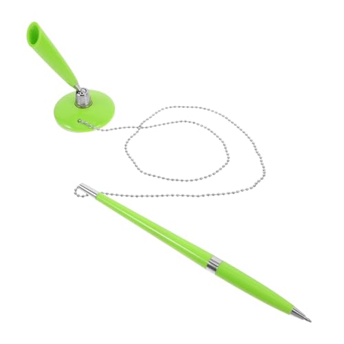 Artibetter Stift unterschreiben Desktop Schwarz ausgefallener Stift Schalter Kette tischfester Signaturstift vertikaler Tischstift Drehstift Stifte Plastik Green von Artibetter