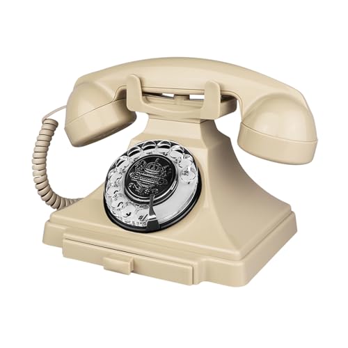 Retro Festnetztelefon, Schnurgebundenes antikes Telefon, Vintage, 1930er Jahre Drehzifferblatt, Heimdekor-Telefon, altmodische dekorative Haustelefone für Senioren, funktionierende grundlegende Retro Festnetztelefon, Schnurgebundenes antikes Telefon, Vintage, 1930er Jahre Drehzifferblatt, Heimdekor-Telefon, altmodische dekorative Haustelefone für Senioren, funktionierende grundlegende von Artisam