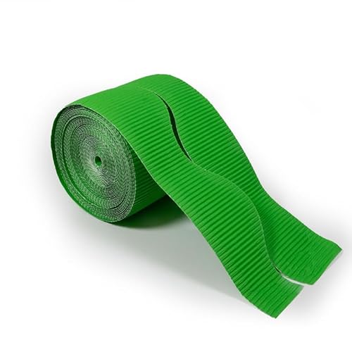 Wellpappe-Bordürenrollen, 1 Packung = 2 x 57 mm Streifen x 7,5 m (15 m insgesamt) für Pinnwände, Handwerk, Klassenzimmer, Scrapbooking, Partys und Displays – (Apfel, 1 Stück) von Artisan Academia