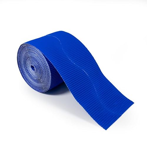 Wellpappenbordür-Rollen – 1 Packung = 2 x 57 mm Streifen x 7,5 m (15 m insgesamt) für Pinnwände, Handwerk, Klassenzimmer, Scrapbooking, Partys und Displays – (Königsblau, 5 Stück) von Artisan Academia