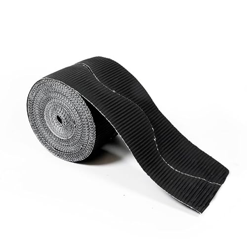Wellpappenbordür-Rollen – 1 Packung = 2 x 57 mm Streifen x 7,5 m (15 m insgesamt) für Pinnwände, Handwerk, Klassenzimmer, Scrapbooking, Partys und Displays – (schwarz, 5 Stück) von Artisan Academia