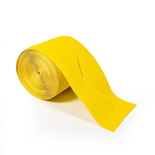 Wellpappenbordüre, 1 Packung = 2 x 57 mm Streifen x 7,5 m (15 m insgesamt) für Pinnwände, Handwerk, Klassenzimmer, Scrapbooking, Partys und Displays – (Kanarienvögel, 1 Stück) von Artisan Academia