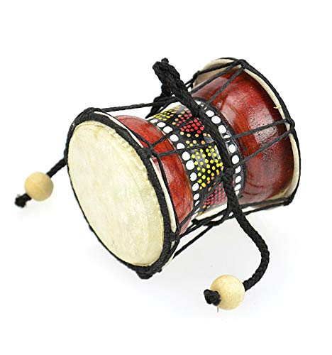 Mini Djembe Tambourin aus Holz und Haut – Musikinstrument und Artikel Déco von Coco Papaya