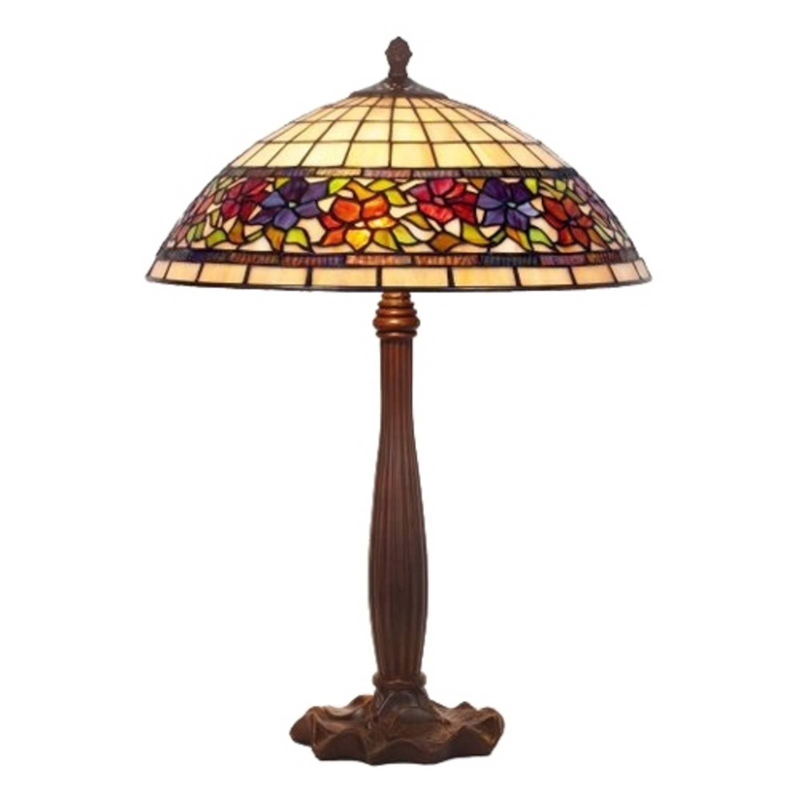 Tischlampe Flora, Tiffanystil, unten offen, Höhe 64 cm Tischlampe Flora, Tiffanystil, unten offen, Höhe 64 cm von Artistar