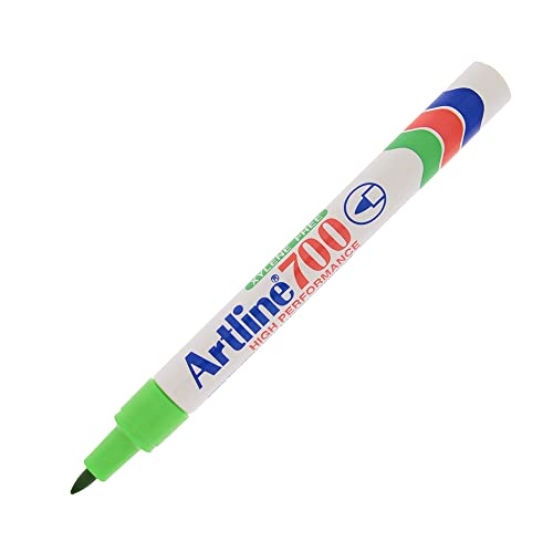 Artline 700 0,7 mm feiner Rundspitze permanent marker – Grün [12 Stück] von Artline