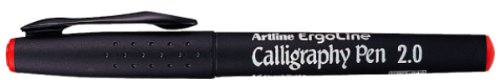 artline Ergoline Kalligraphie-Stift, 2,0 mm, Rot von Artline