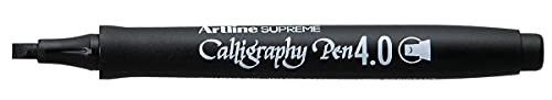 artline Supreme Kalligraphie-Stift 4,0 mm (flacher Stil) EPF-244 schwarz x 1 Stück – Pigmenttinte auf Wasserbasis, wasserabweisend von Artline