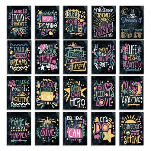 20er-Pack Motivationspostkarten – Positive Affirmationskarten mit inspirierenden Zitaten | Perfekt für aufmunternde Notizen, durchdachte Geschenke oder tägliche Ermutigung 20er-Pack Motivationspostkarten – Positive Affirmationskarten mit inspirierenden Zitaten | Perfekt für aufmunternde Notizen, durchdachte Geschenke oder tägliche Ermutigung von Artmedia