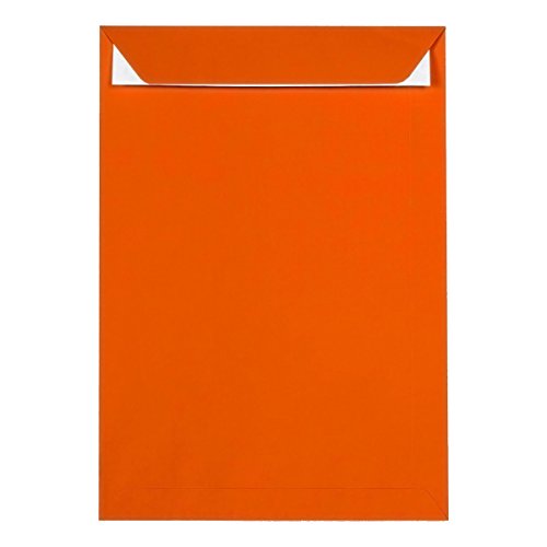 50 Stück - Artoz Serie 1001 Umschläge, gerippt - Haftklebung - DIN C4, 324 x 229mm, hochwertig, mandarin von Artoz Versandtaschen