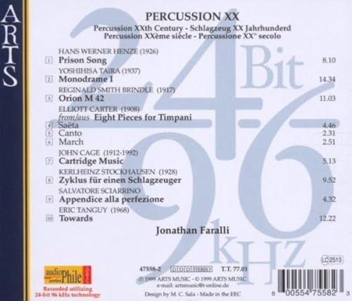 Audiophile Recording 24 Bit - 96 kHz Aufnahmetechnik - Percussion XX von Arts Blue Line (H'Art)