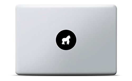 Gorilla MacBook Sticker, MacBook Pro, MacBook Air, Vinyl Aufkleber schwarz, Laptop decal, Leuchteffekt von Artstickers