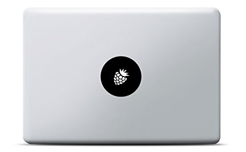 Himbeere MacBook Sticker, MacBook Pro, MacBook Air, Vinyl Aufkleber schwarz, Laptop decal, Leuchteffekt von Artstickers