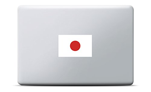 Japanische Flagge / Japan Flag MacBook Sticker, MacBook Pro, MacBook Air, Vinyl Aufkleber schwarz, Laptop decal, Leuchteffekt von Artstickers