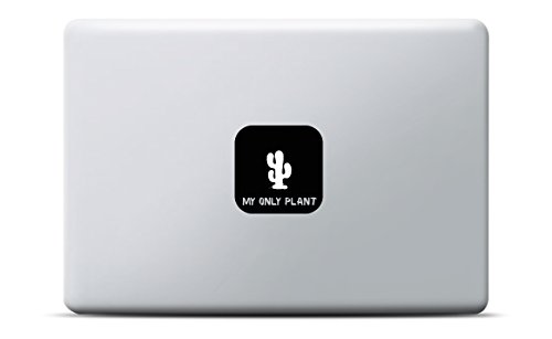 Kaktus MacBook Sticker, MacBook Pro, MacBook Air, Vinyl Aufkleber schwarz, Laptop decal, Leuchteffekt von Artstickers