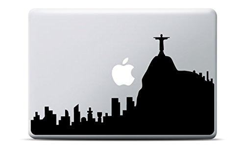 MacBook Sticker Rio de Janeiro City Skyline, für MacBook Pro und MacBook Air, schwarz Vinyl, Aufkleber, Decal von Artstickers