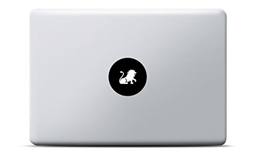 Sternzeichen Löwe MacBook Sticker, Zodiac Sign MacBook Pro, MacBook Air, Vinyl Aufkleber schwarz, Laptop decal, Leuchteffekt von Artstickers