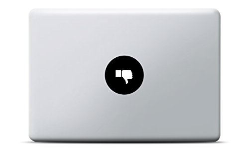Thumbs down MacBook Sticker, MacBook Pro, MacBook Air, Vinyl Aufkleber schwarz, Laptop decal, Leuchteffekt von Artstickers
