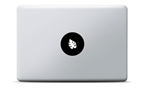 Tropical Leaf /Tropisches Blatt MacBook Sticker, MacBook Pro, MacBook Air, Vinyl Aufkleber schwarz, Laptop decal, Leuchteffekt von Artstickers