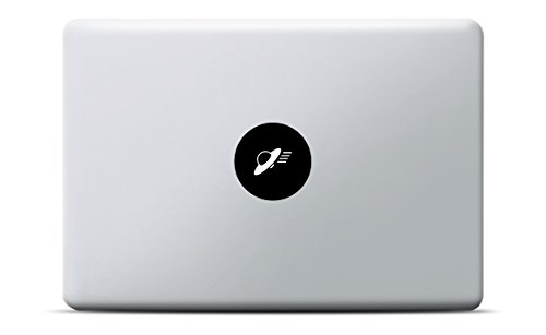 Ufo MacBook Sticker, MacBook Pro, MacBook Air, Vinyl Aufkleber schwarz, Laptop decal, Leuchteffekt von Artstickers