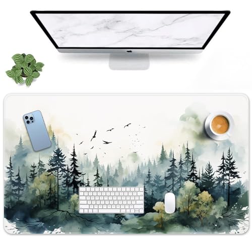 Arttown Grüne Tinte Stil Bergwald Großes Mauspad rutschfeste Schreibtischunterlage Tastatur und Maus Schreibtischunterlage Gaming Mauspad für Gamer, Büro & Zuhause, 80 x 40 cm, MK3122 Arttown Grüne Tinte Stil Bergwald Großes Mauspad rutschfeste Schreibtischunterlage Tastatur und Maus Schreibtischunterlage Gaming Mauspad für Gamer, Büro & Zuhause, 80 x 40 cm, MK3122 von Arttown