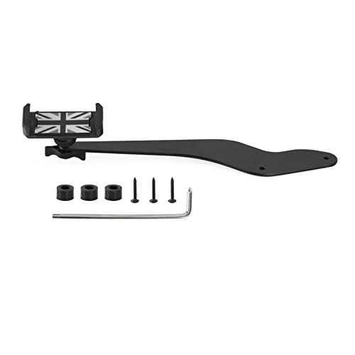 Artudatech Metallmaterial stabil Union Jack Aussehen Autotelefon Klapphalter Grau für Mini Cooper R50/R52/R53 von Artudatech