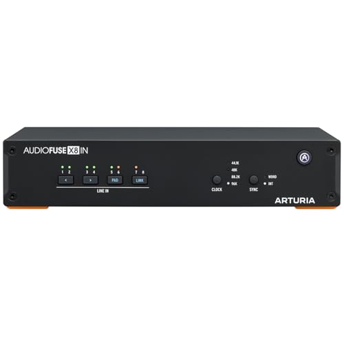 Arturia AudioFuse X8 IN ADAT Expander für Audiointerfaces, 8 High-Level-Line-Eingänge, AD-Konverter der letzten Generation, 44,1 kHz - 96kHz, ADAT-Out BNC Word Clock In von Arturia