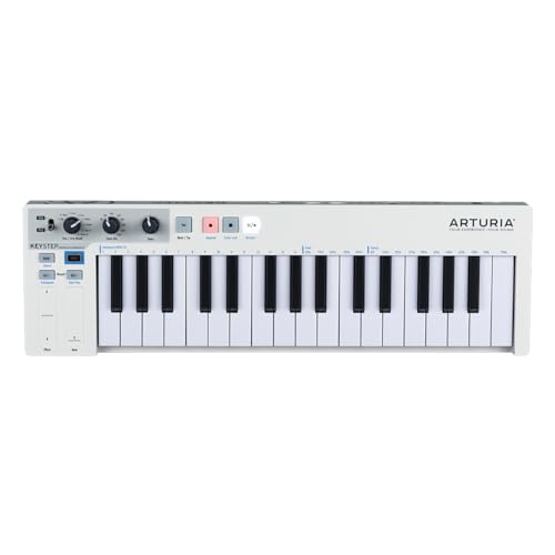 Arturia - Keystep - Portabler MIDI Controller, Sequenzer und Arpeggiator - 32 Slimkey-Tasten, Polyphoner Step-Sequenzer it 8 Speicherplätzen, Arpeggiator mit 8 Modi, CV-kompatibel - Weiß von Arturia