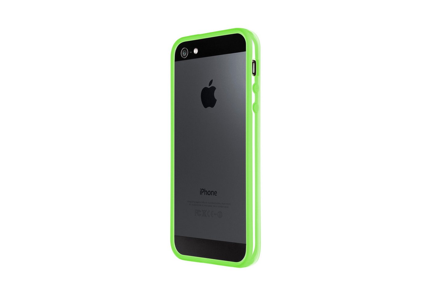 Artwizz Bumper Bumper, Kunststoff Schutzrahmen mit Soft-Touch Beschichtung, Neon Grün, iPhone SE (2016), iPhone 5S, iPhone 5 von Artwizz