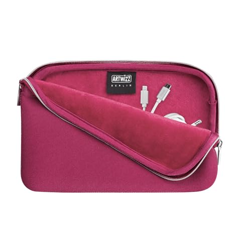 Artwizz Cable Sleeve - Zubehör Tasche für Kabel, Adapter und Ladegeräte aus Neopren und weichem Webpelz - Berry von Artwizz