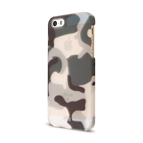 Artwizz Camouflage Clip Handyhülle Designed für [iPhone SE 2016 / 5S / 5] - Schutzhülle im Tarnmuster-Look mit Soft-Touch-Beschichtung & Grip von Artwizz