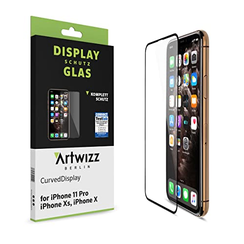 Artwizz CurvedDisplay (2er Pack) Schutzglas geeignet für [iPhone X/Xs/iPhone 11 Pro] - Displayschutz aus Sicherheitsglas mit 100% Display-Abdeckung - Transparent von Artwizz