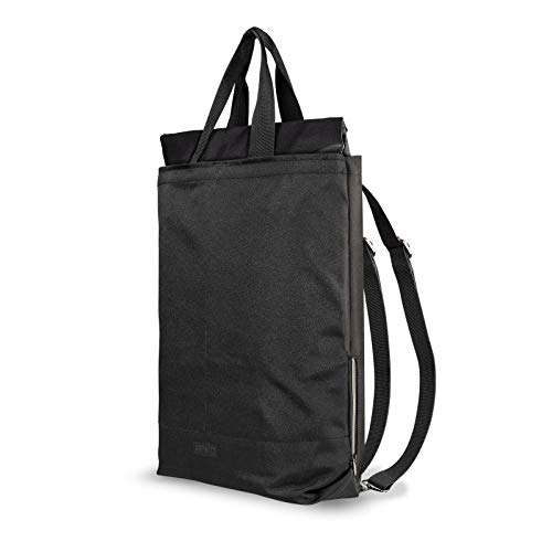 Artwizz Eco Backpack Nachhaltiger 2in1 Rucksack und Trage-Tasche aus 100% recyceltem PET mit 22 Liter - Seitliches Notebook-Fach für Laptop & Macbook bis 15 Zoll - Schwarz von Artwizz