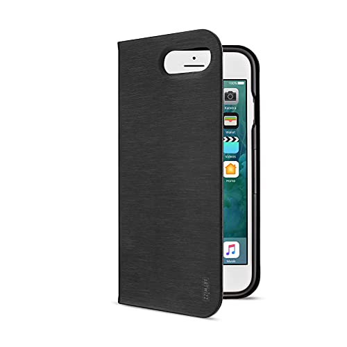 Artwizz FolioJacket Handyhülle Designed für [iPhone 8 Plus / 7 Plus] - Schutzhülle im modernen Design mit Standfunktion, Magnetverschluss - Schwarz von Artwizz