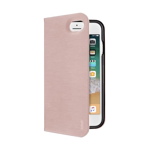 Artwizz FolioJacket Handyhülle kompatibel für iPhone SE (2022/2020) / 8/7 - Schutzhülle mit Standfunktion, Magnetverschluss - Roségold von Artwizz