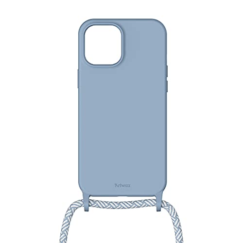 Artwizz HangOn Case geeignet für iPhone 12 PRO MAX (6.7') - Elastische Schutzhülle aus Silikon als Handykette zum Umhängen mit Band - Nordic Blue von Artwizz