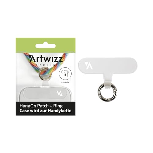 Artwizz HangOn Patch+ Ring - Verwandelt Deine Hülle in eine Handykette, Ultra-dünnes TPU-Plättchen - Perfekte Kombination mit HangOn Bändern von Artwizz