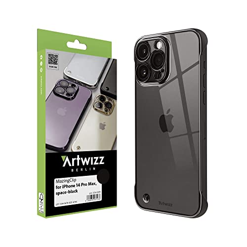 Artwizz MazingClip Schutzhülle kompatibel mit iPhone 14 Pro Max - Ultra Schlanke Design Hülle für echtes iPhone Gefühl, Space-Black von Artwizz