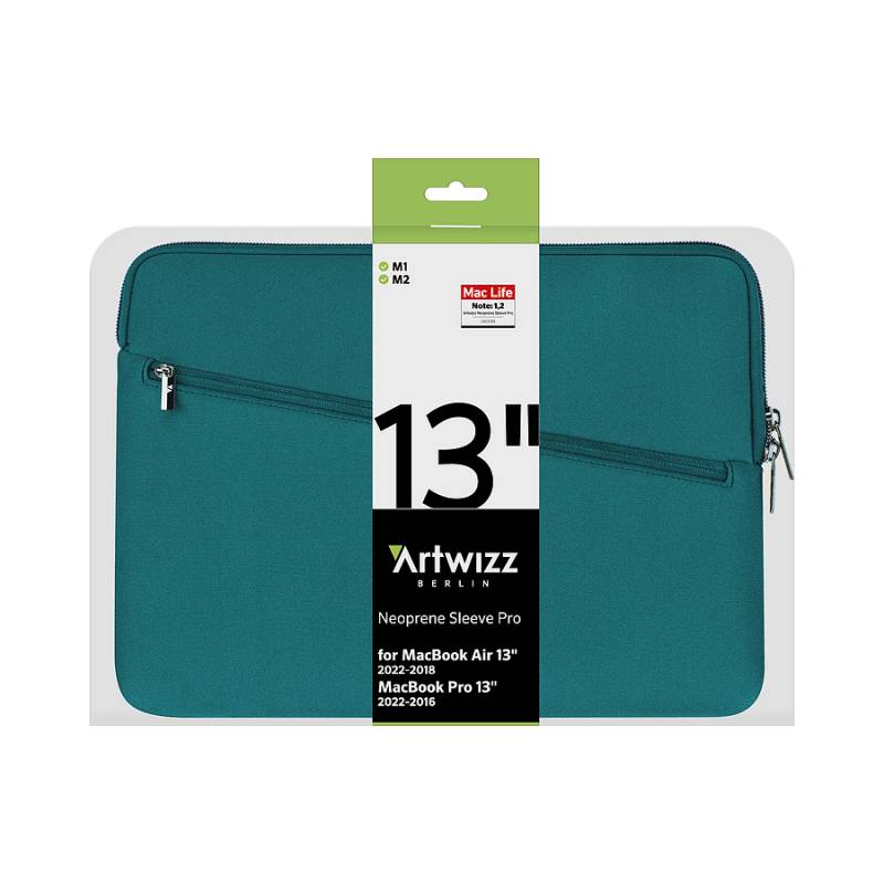 Artwizz Neoprene Sleeve Pro für MacBook Air 13 (2018-2022) & MacBook Pro 13 (2016-2022), petrol von Artwizz