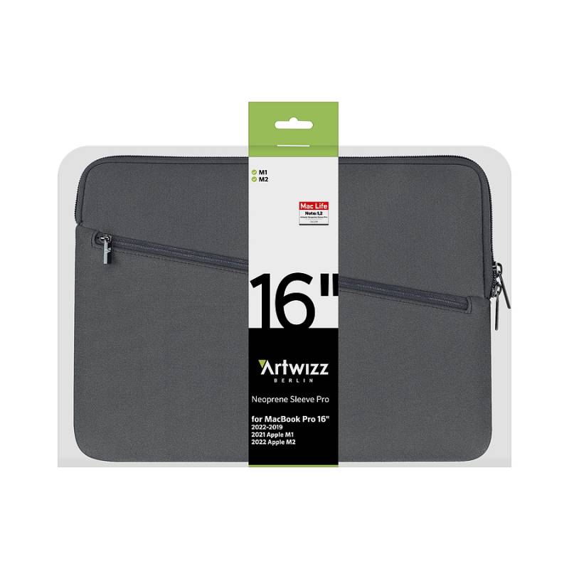 Artwizz Neoprene Sleeve Pro für Macbook Pro 16 2021 - 2019, titan von Artwizz