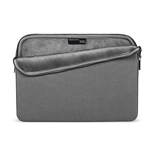 Artwizz Neoprene Sleeve Tasche designed für [MacBook 12] - Laptop Schutzhülle mit Reißverschluss, Webpelz, extra Schutzrand - Titan - 12 Zoll von Artwizz