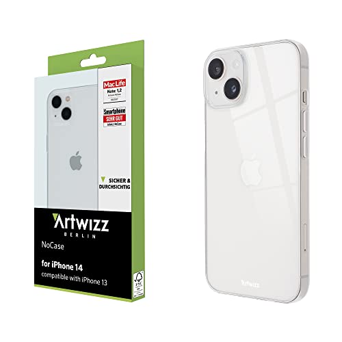Artwizz NoCase Handyhülle kompatibel mit iPhone 14 / iPhone 13, Ultra-Dünne, Elastische TPU Schutzhülle, Transparent Artwizz NoCase Handyhülle kompatibel mit iPhone 14 / iPhone 13, Ultra-Dünne, Elastische TPU Schutzhülle, Transparent von Artwizz
