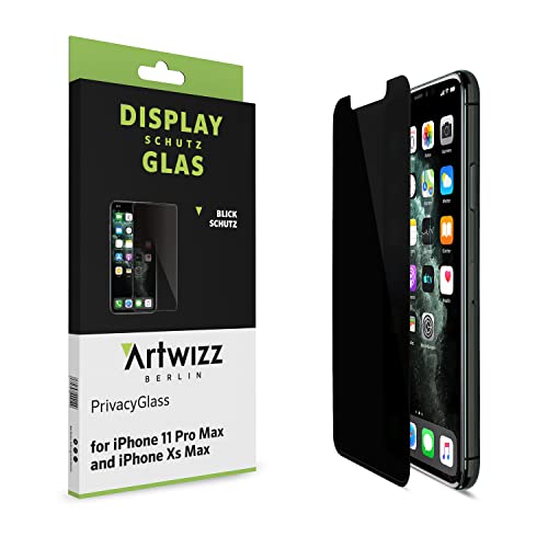 Artwizz PrivacyGlass Schutzglas designed für [iPhone 11 Pro Max/XS Max] mit Privacy-Effekt - Displayschutz mit 100% Abdeckung, Anti-Spy-/Blickschutz-Funktion von Artwizz
