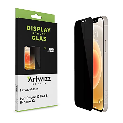 Artwizz PrivacyGlass Schutzglas kompatibel mit iPhone 12/12 Pro (6.1') - Displayschutz mit Anti-Spy-/Blickschutz-Funktion, Hüllenfreundlich, 9H Stärke von Artwizz